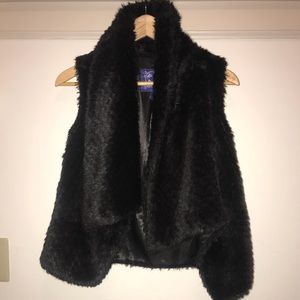 Black fur vest